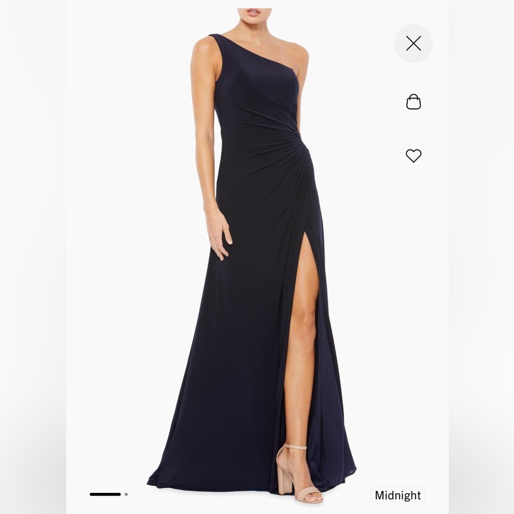 Ieena for Mac Dougal One-Shoulder Midnight Blue Dress